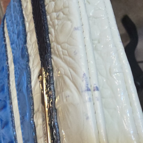 Brahmin Adjustable Crossbody Blue,  White, Reptile - Picture 6 of 16